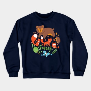 I love forest animals! Cute Forest Shirts & Gifts for Nature Lovers Crewneck Sweatshirt